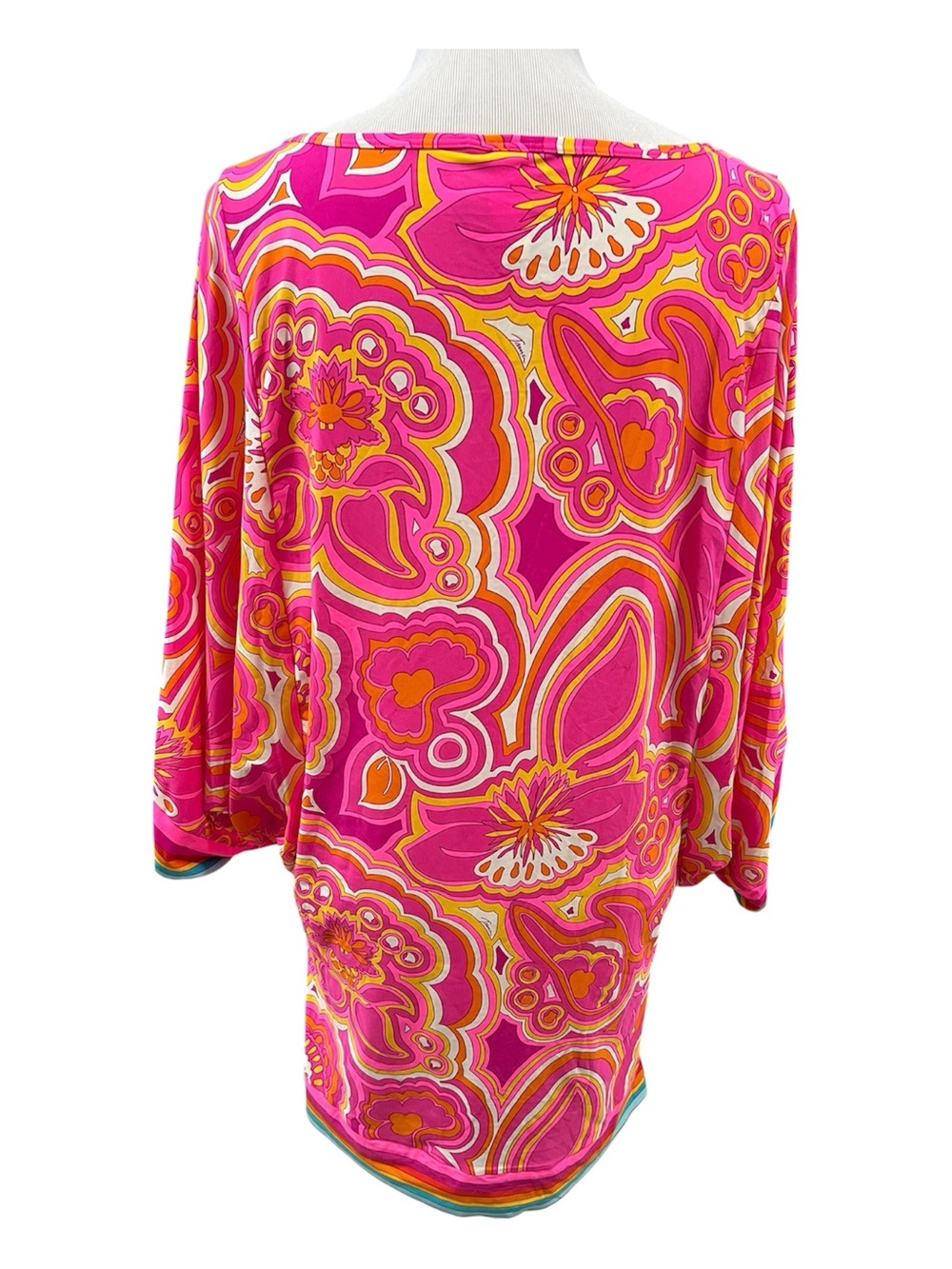 Trina Turk 25th Anniversary Morning Sunrise Swim Cover Tunic Kaftan Large - Picture 3 of 9